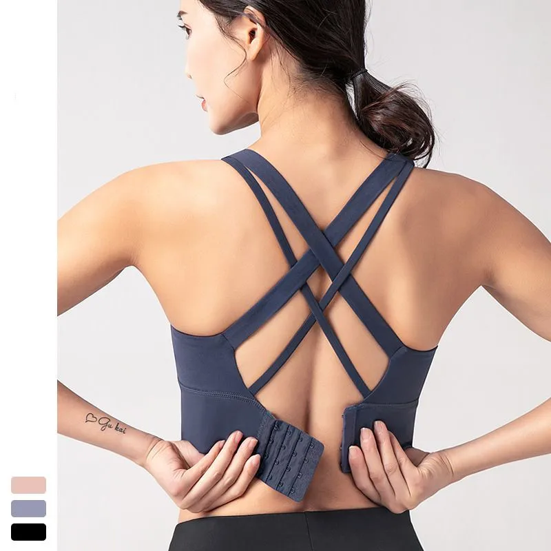 

Sports Underwear Ladies Shockproof Gather Stereotypes Breasted Fitness Bra Beautiful Back Detachable Chest Pad Running Yoga Vest
