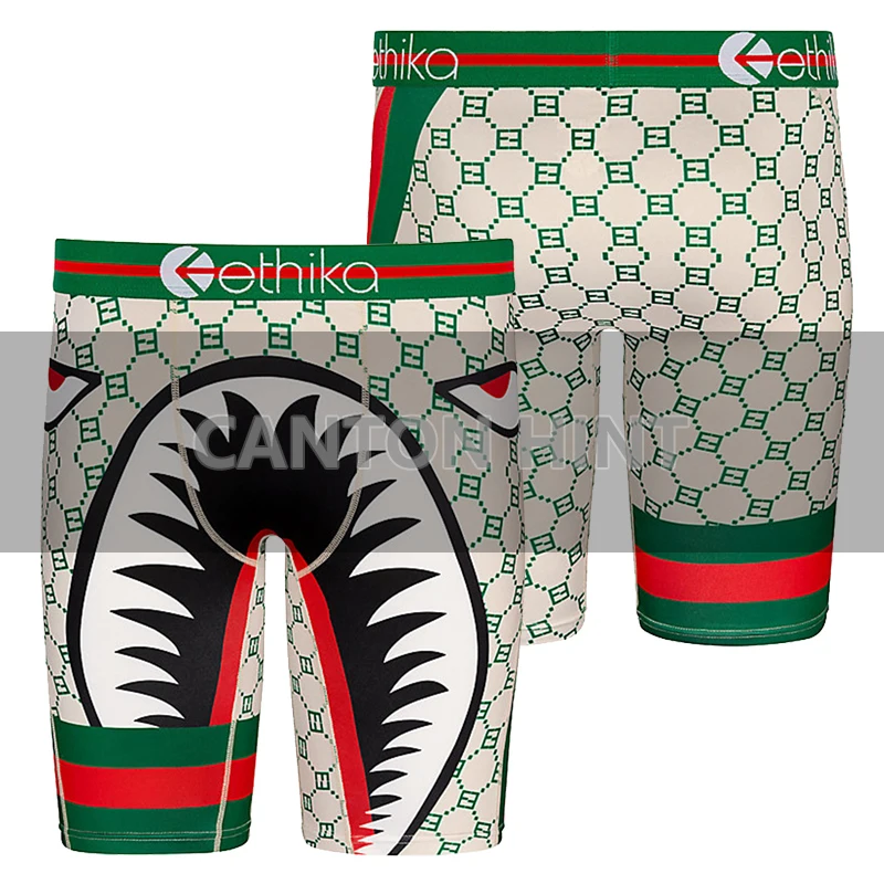 

Canton Hint ethika Low Waist Man Underwear Men Shorts OEM Spandex GSM Technics Style Fabric Boxer Color Health Design ethika