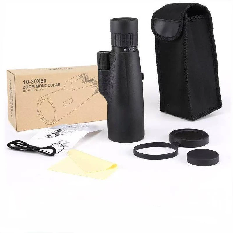 

Monocular Zoom 10-30X50 Times High-Definition Telescope Hunting Practical Equipment For Travel Monoculars