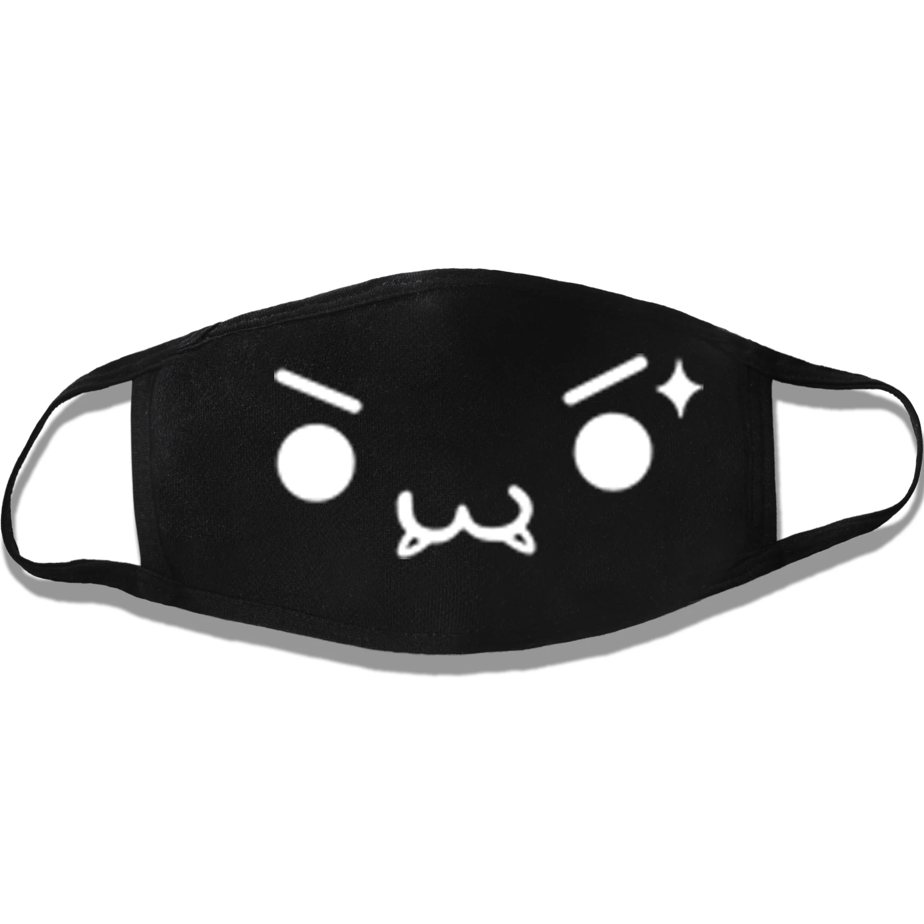 Картонная печать маски против пыли для рта и лица корейской поп-музыки аниме унисекс из милой ткани, многоразовые двойные маски.