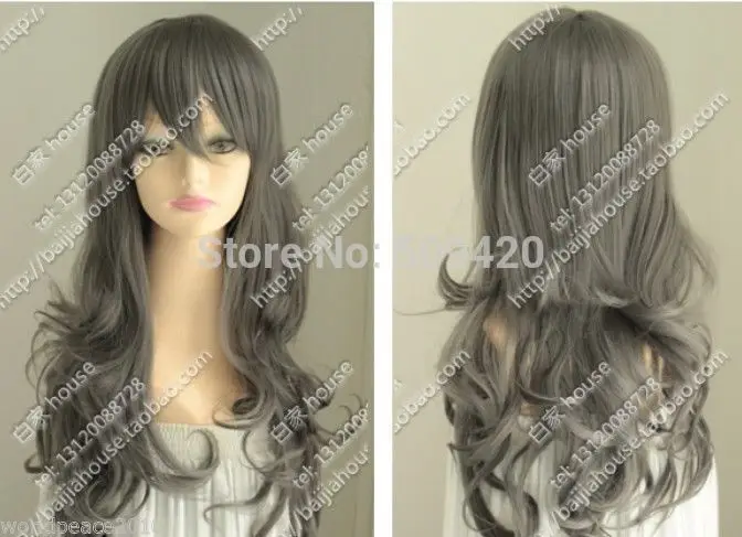 Cos gray long curly WIG | Headwear