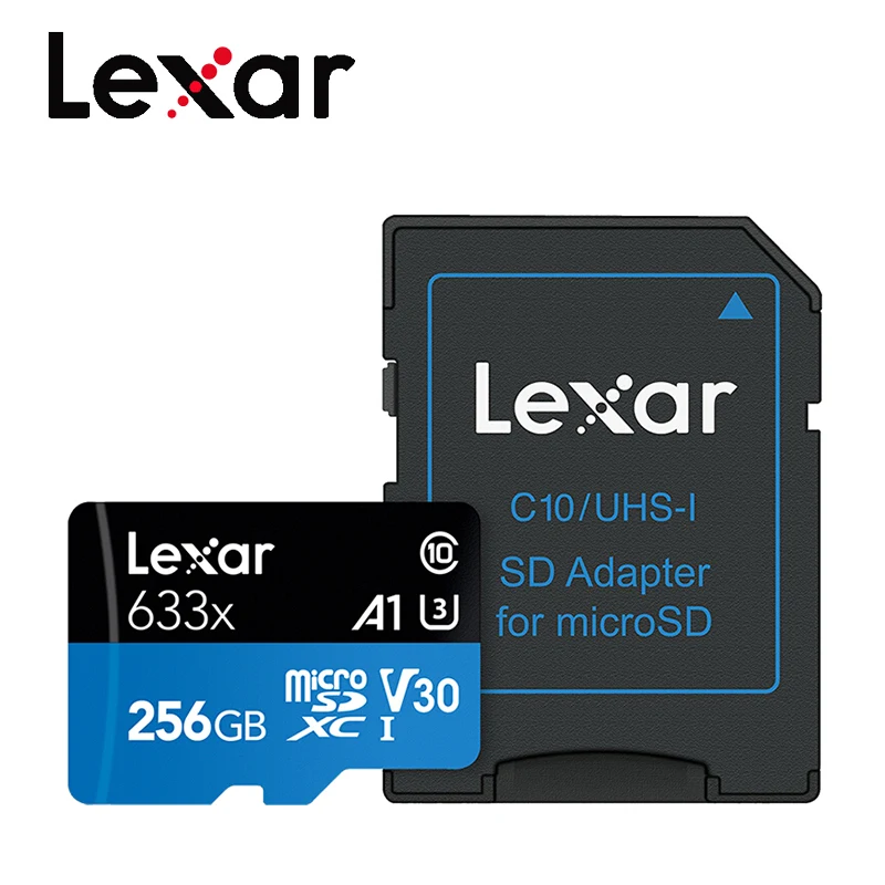 Lexar TF карты 512 ГБ 256 с адаптером селфи-стик Micro SD 128 Гб 64 32 оперативной памяти 16