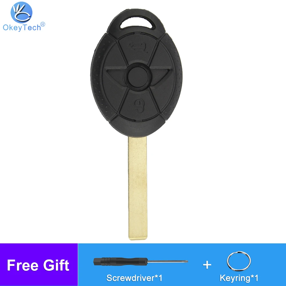 OkeyTech 3 кнопки чехол для дистанционного ключа от машины замена крышки BMW Mini Cooper Uncut