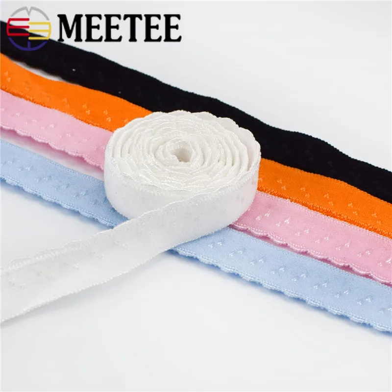 Meetee 22/45M 11mm Nylon Elastic Band for Underwear Shoulder Strap Double-layered Edge Folding Bra Belt Spring DIY Sewing | Дом и сад
