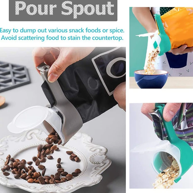 

4 Pcs Bag Clips for Food, Food Storage Sealing Clips, Kitchen Chip Bag Clips, Cap Sealer Clips,for Kitchen Food Storage