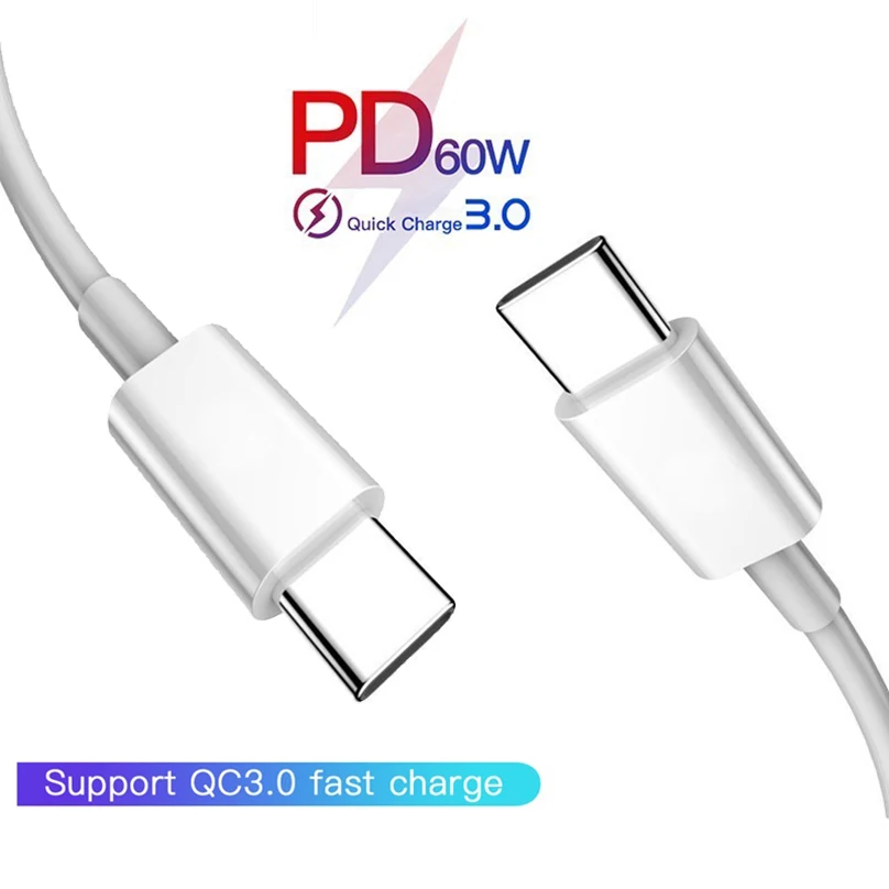 

Usb Type C to USB-C Cable PD 60W Fast Charge Type-c to 8Pin