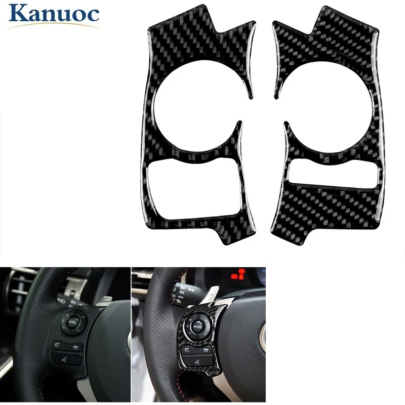 

Car Carbon Fiber Sticker Interior Steering Wheel Cover Trim For Lexus IS250 NX200 200t 300h 2014-2018 Car Styling