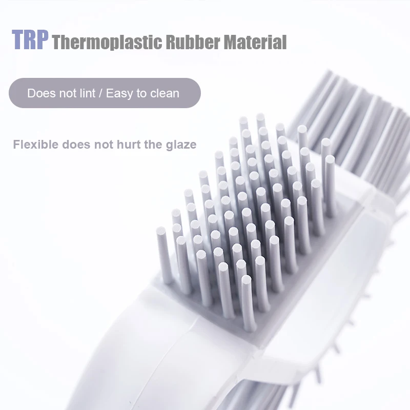 silicone toilet brush tpr double sided toilet brush rubber head holder toilet cleaning set household floor bathroom accessories free global shipping