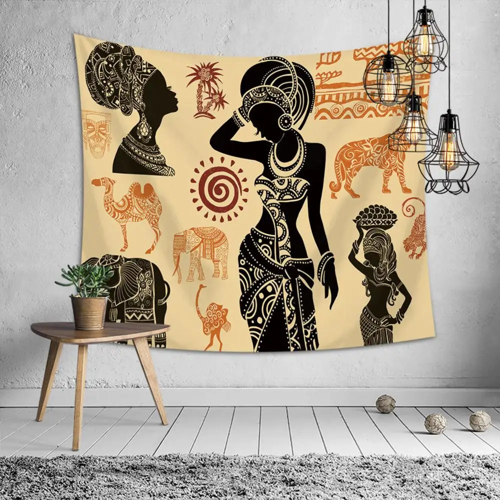 Африканский женский настенный гобелен Подвесной Настенный Гобелен Мандала