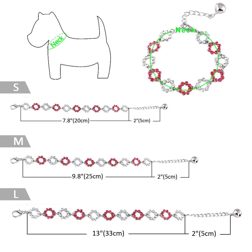 Блестящий яркий ошейник с кристаллами и бриллиантами для домашних животных