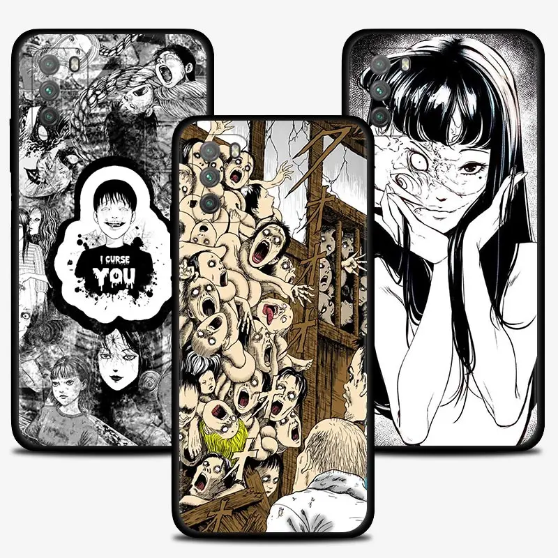best phone case for xiaomi poco x3 nfc f3 gt civi m3 note 10 11 lite 9t 10t 11t pro pocophone f1 cover horror manga junji ito free global shipping