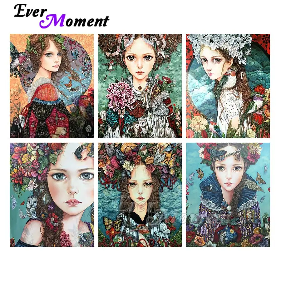 

Когда-нибудь момент алмазов картина мозаика с цветочным мотивом для девочек; Портрет фото камни в форме ромба из смолы дрель с вышивкой для ...