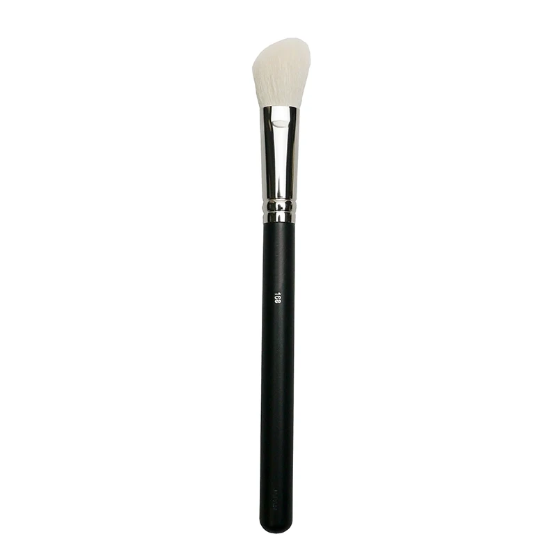 

Angled Blush Makeup brushes M168 High Quality White Goat hair Powder contour Make up brush Beauty Tools Cosmetics