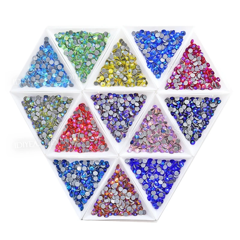 AB цвета Горячая фиксация Стразы SS6 SS10 SS16 SS20 SS30 strass flatback исправление камней