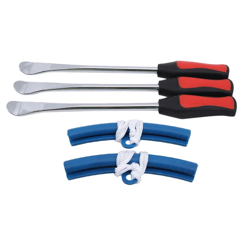 

5pcs Tire Change Tool Set Tire Disassembly Assembly Set Kit Tire Spoon Lever Tools Rim Protector Sheaths For Motorcycle Car