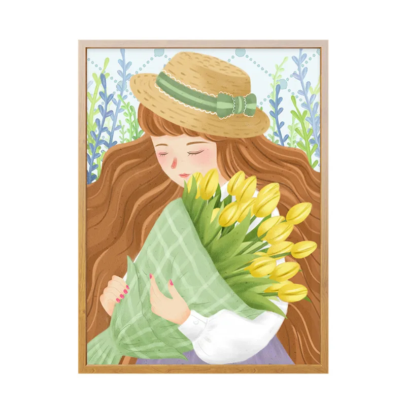 

5D Diamond Painting New Portrait Girl Diamond Embroidery Cross Stitch Flower Mosaic Decor for Home