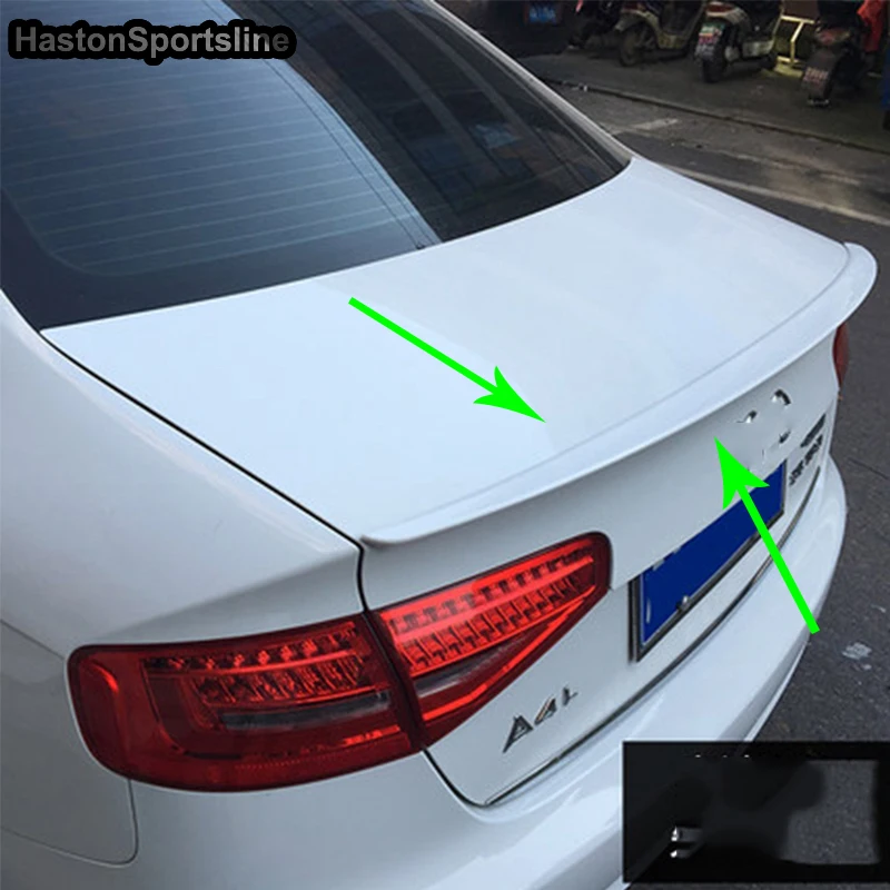 О4 S4 Стиль Неокрашенный ABS спойлер на задний багажник крыло для Audi A4 B9 Sedan 2013 ~ 2015