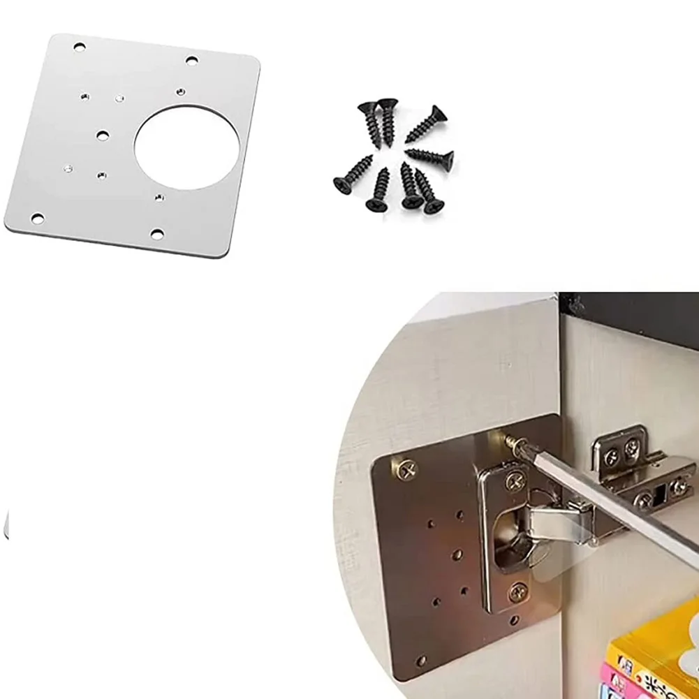 Furniture Cupboard Hinge Repair Mount Door Drawer Hardware Plate Mounting Screws Cabinet | Обустройство дома