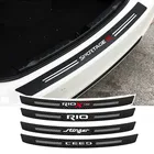Защитная Наклейка на задний бампер автомобиля из углеродного волокна, автомобильные аксессуары для Kia Rio Xline Sportage R Stinger Venga Ceed Morning Picanto