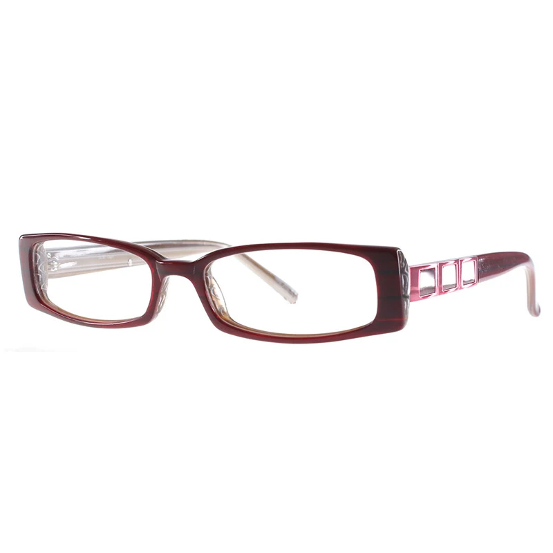 Burgundy ZENOTTIC женские дизайнерские оправы для очков новые модные женские стильные, из ацетатного Волокна Оптические оправы для очков женские квадратные маленькие - Цвет оправы: Burgundy