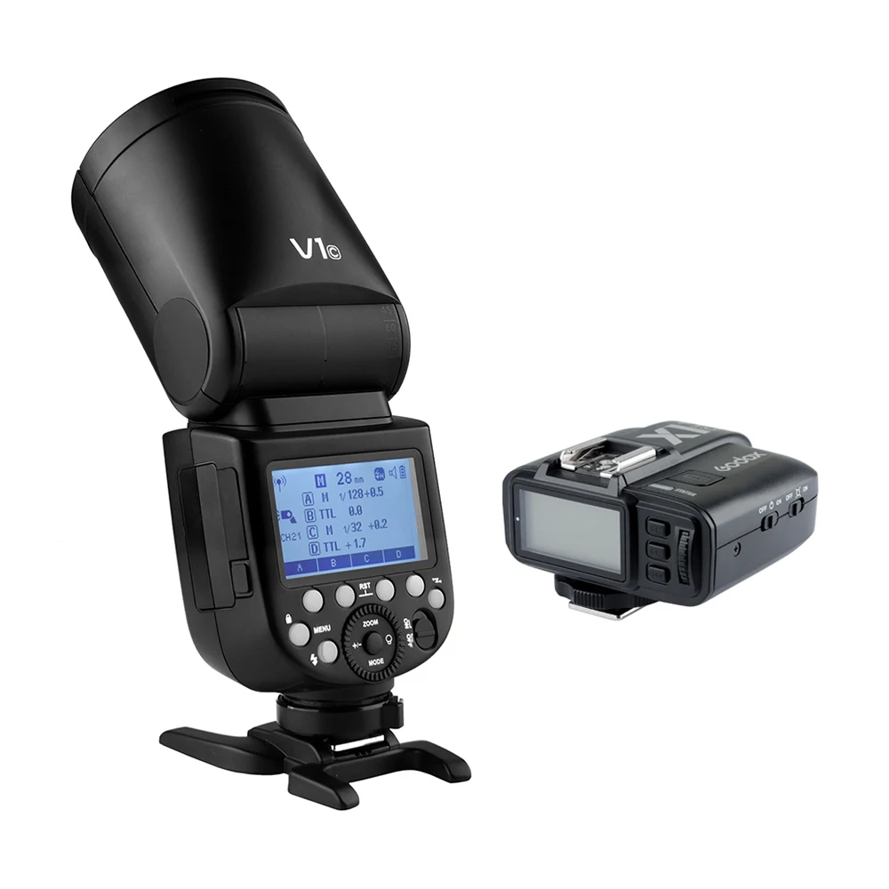 Беспроводная вспышка Godox V1C с круглой головкой 2 4 ГГц для Canon EOS Series + X1T C TTL 1/8000s 32
