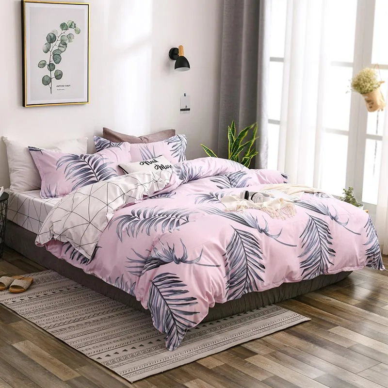 Dream NS/модный современный комплект постельного белья голубого и розового цветов, постельное белье, пододеяльник, наволочка, королевская королева, размер в виде тигра, Текстиль для дома