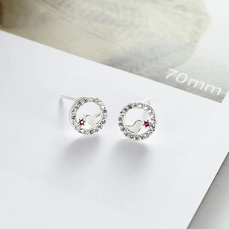 MEETSOFT женские серьги-гвоздики из серебра 925 пробы с защитой от аллергии | Украшения