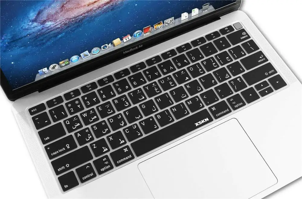 Чехол с арабской клавиатурой для 2018 нового MacBook Air 13 дюймов Touch ID A1932