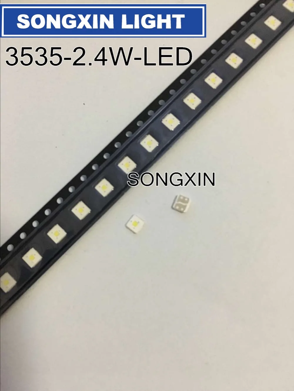 200 шт. люмен светодиодный ная подсветка Flip Chip 2 4 Вт 3 в 3535 холодный белый лм ЖК для