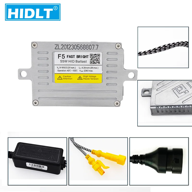 HIDLT оригинальный Быстрый Яркий DLT HID Балласт Ксенон 55 Вт Reator F5T старт тонкий