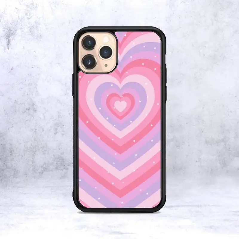 

Pink Star Love Heart Phone Case for iPhone 12 mini 11 pro XS Max X XR 6 7 8 plus SE20 High quality TPU silicon cover