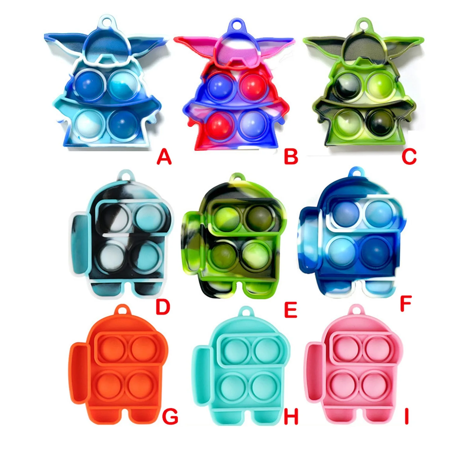 Недорогой Мини-пузырь сенсорные игрушки-антистресс брелок простой мягкий