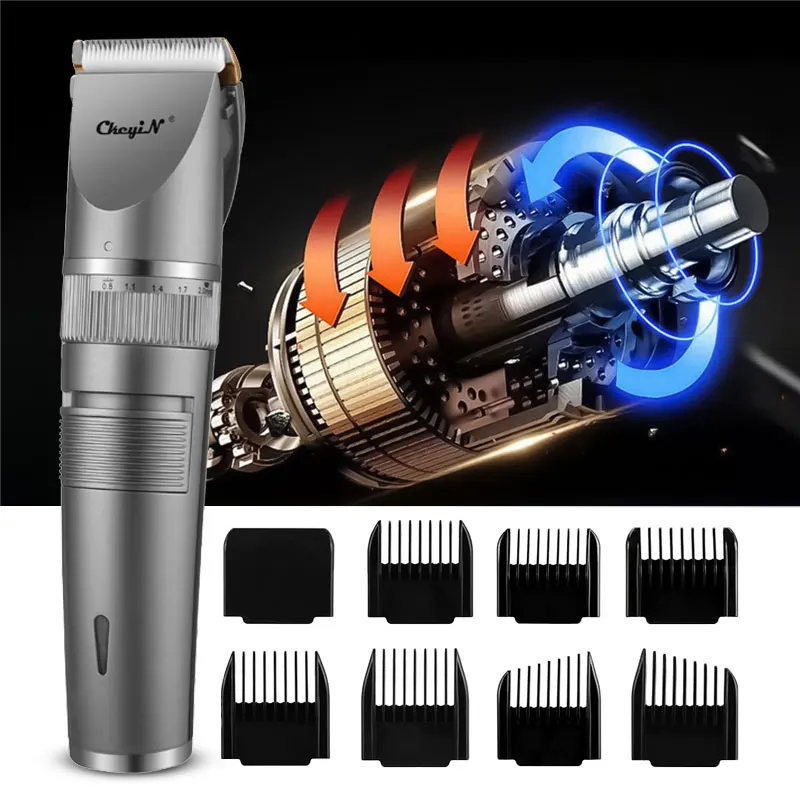 

Waterproof Professional Hair Cliiper Trimmer Men's Barber Ceramic Blade Rechargeable Strong Power Hair Cutting Machine Adult Kid