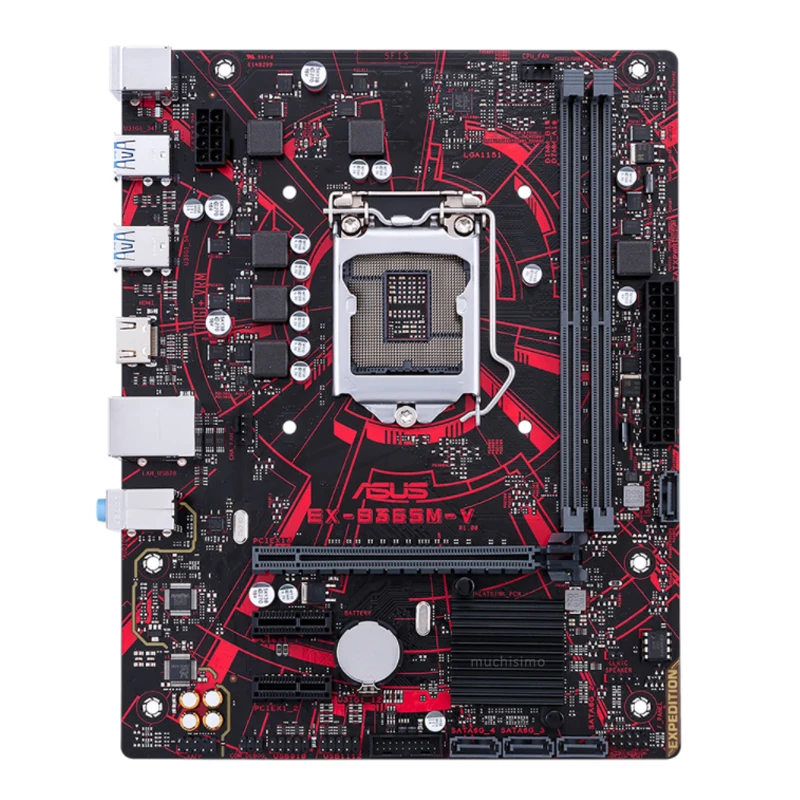 

LGA 1151 Asus EX-B360M-V Motherboard Support 8th-Gen Core i7/i5/i3 CPU 32GB DDR4 2666MHz PCI-E 3.0 HIFI Intel B360 Placa-mãe New