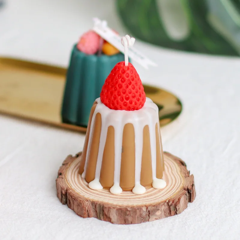 

Scented Candle Mold DIY Fondant Strawberry Mold Handmade Soap 3D Silicone Mold Cake Decorating Candle Making