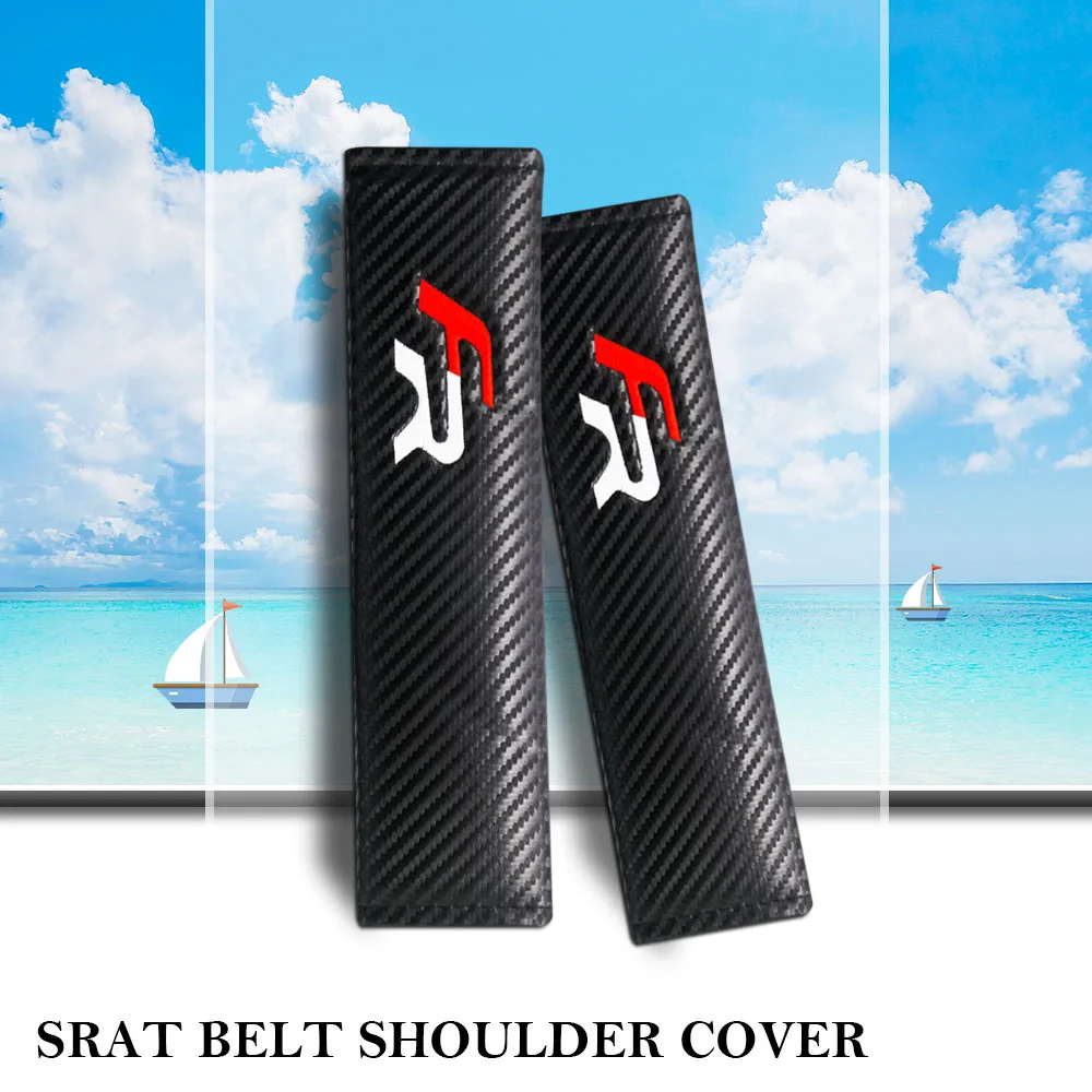 

2PCS Car Seat Belt Cover For FR Logo Shoulder Pad Comfortable Driving For SEAT Altea Ateca Exeo Toledo IBE IBL IBX 20V20 Leon