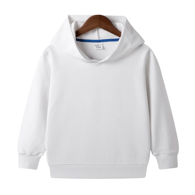 

Kids Clothes Boys Autumn 2021 White Cotton Long Sleeve Hooded Sweatshirts Sports Teens Hoodies Girls Outfits 2 4 6 8 10 12 Years