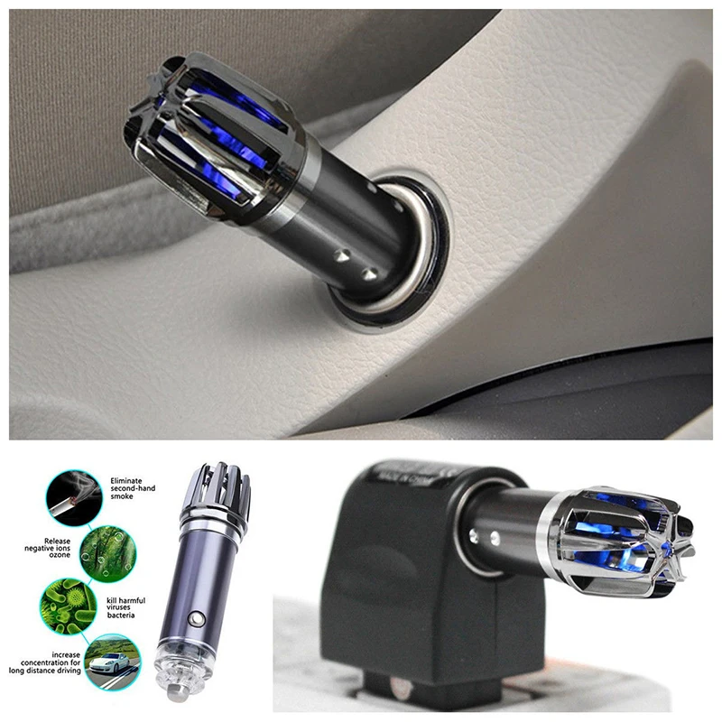 

12V Mini Auto Car Oxygen Bar Fresh Air Ionic Purifier Ozone Ionizer Cleaner Auto Car Accessories Mini Car Air Purifier