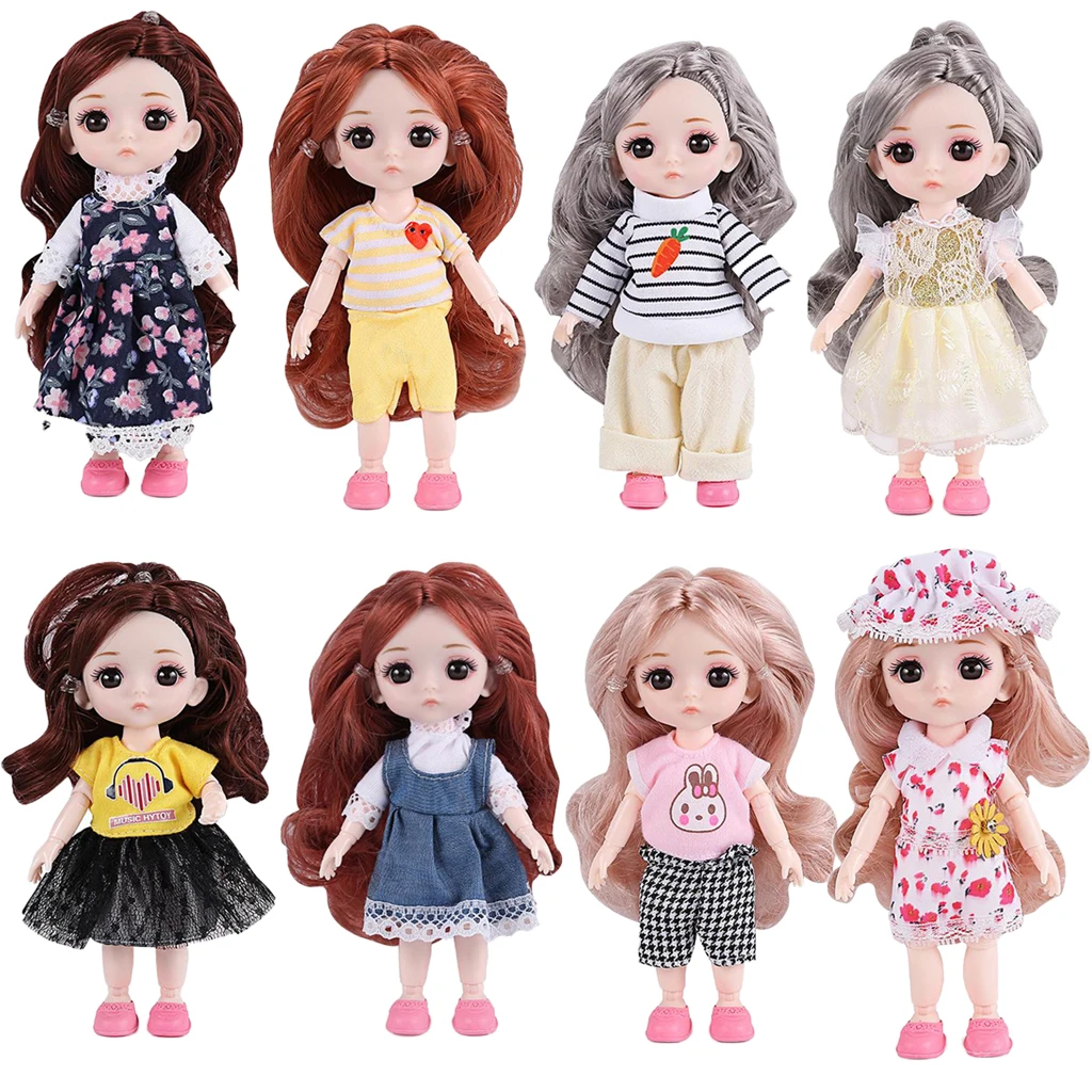 

Подвижная кукла с 13 шарнирами 1/12 BJD, макияжная кукла с длинными волосами