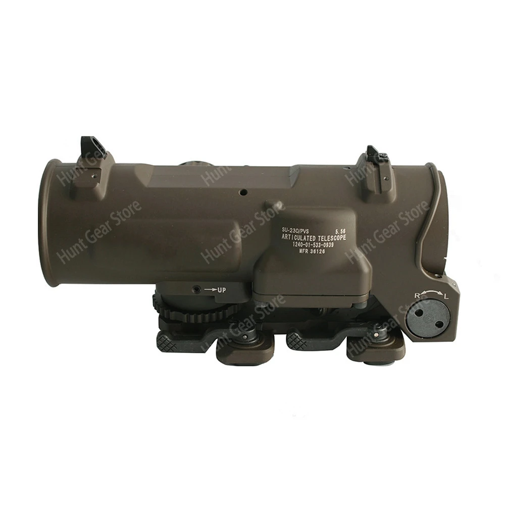 Тактический прицел 1x-4x фиксированный двухцелевой оптический с красной