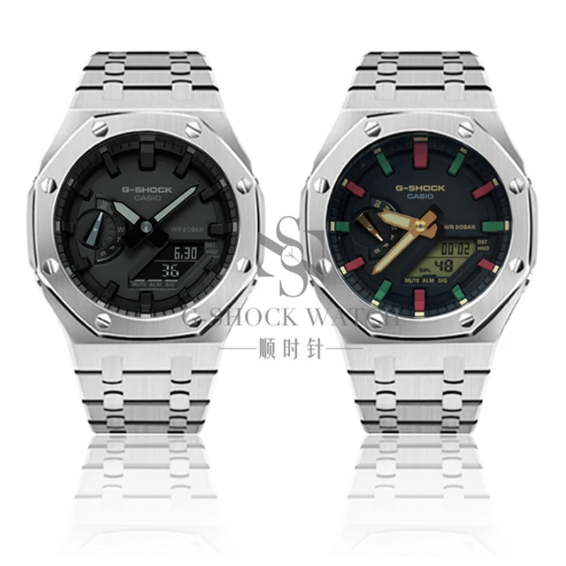 Watch Band Strap Bezel For Casio G-Shock GA2100 Case 316L Stainless Steel Metal Belt Frame GA-2100 GA-2100-1A GA2110 wristband |