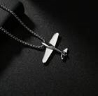 Новинка 2021, мужское ожерелье, подвеска в стиле панк с самолетом, ожерелье из нержавеющей стали в стиле хип-хоп для женщин