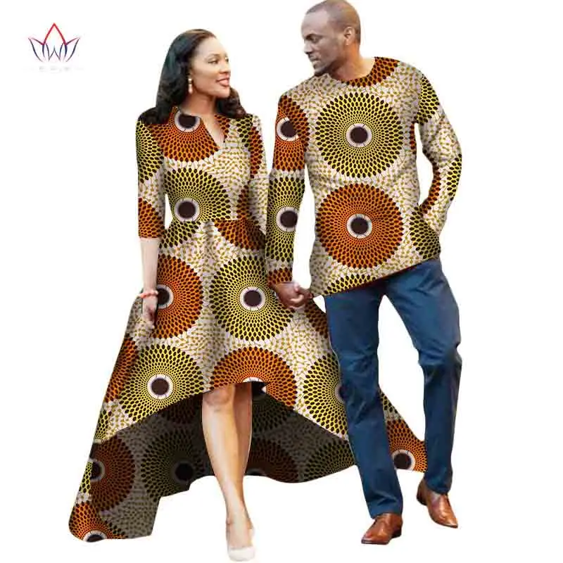 9 Африканская пара одежды для влюбленных платье Vestidos Мужская рубашка традиционные платья Африканский принт Дашики размера плюс 4xl BRW WYQ05 - Цвет: 9