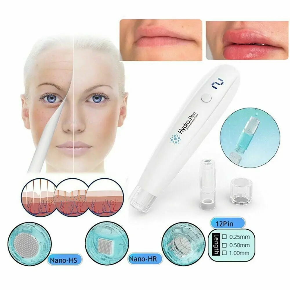 FDA Hydra Pen H2 Professional Hydra Microneedling Pen With 12 pcs Cartridges Automatic Applicator Skin Care Tool Home Kit