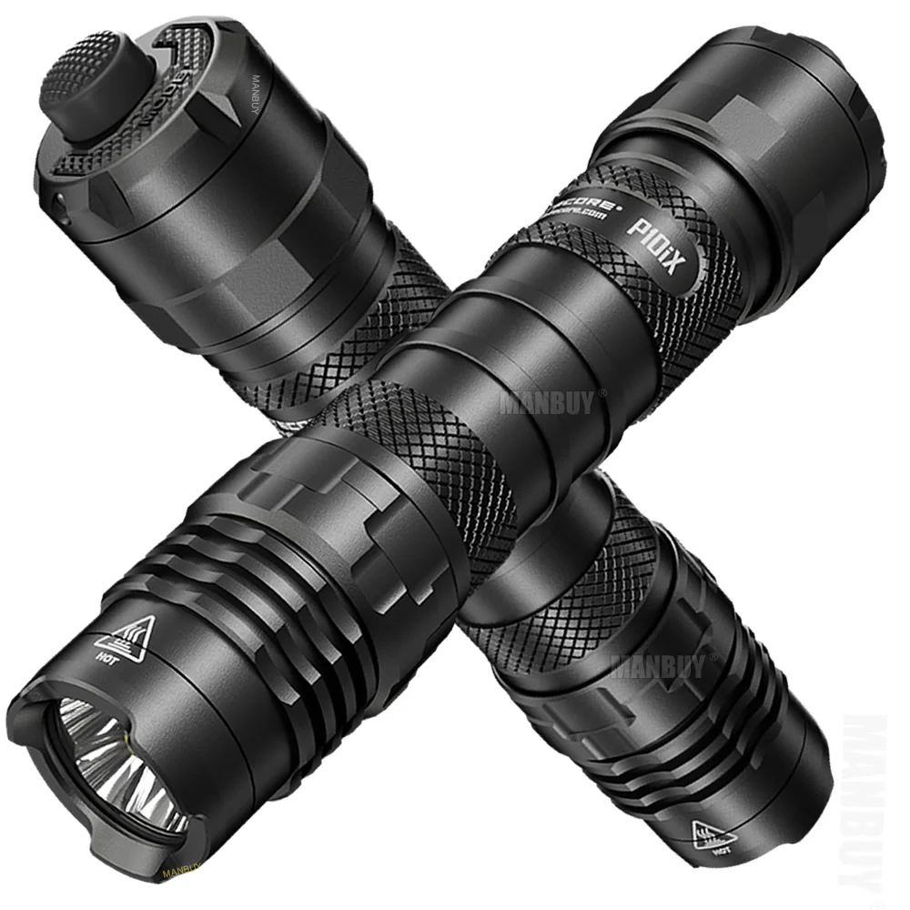 Перезаряжаемый фонарик Nitecore P10iX + тактическое кольцо NTR10 Pro дистанционный