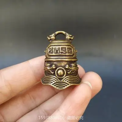 

Exquisite antique pure brass double faucet bag bell pet bell