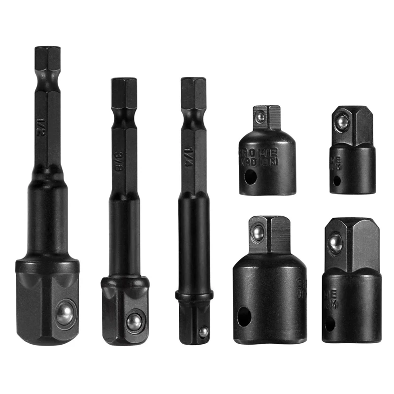 

3 шт. шестигранное пространство для адаптера, гнездовой адаптер, гаечный ключ 1/4 дюйма, 1/2 дюйма, переходник для гнезда 3/8 и 4 шт. от 1/4 до 3/8X3/8 до ...