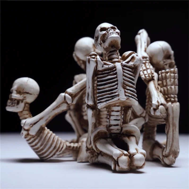 Figuritas creativas de calavera de Yoga, adorno de resina personalizado para Halloween, para decoraci&oacute;n del hogar, sala de estar y oficina, gran oferta-1