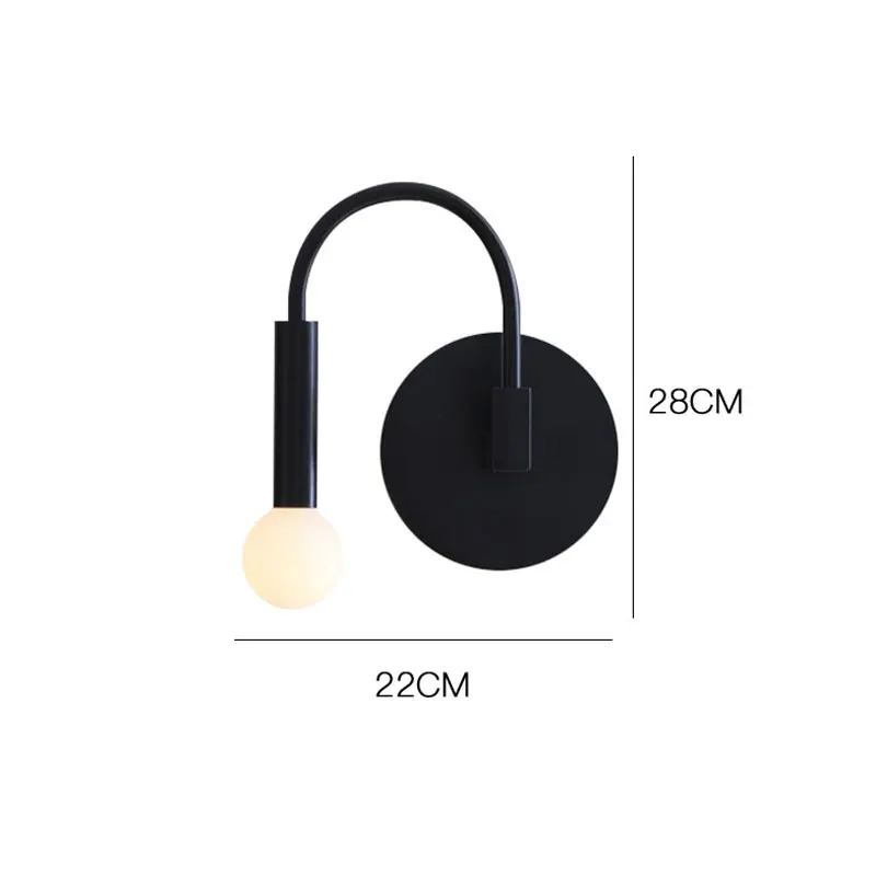 Светодиодный креативный настенный светильник в нордическом минималистичном