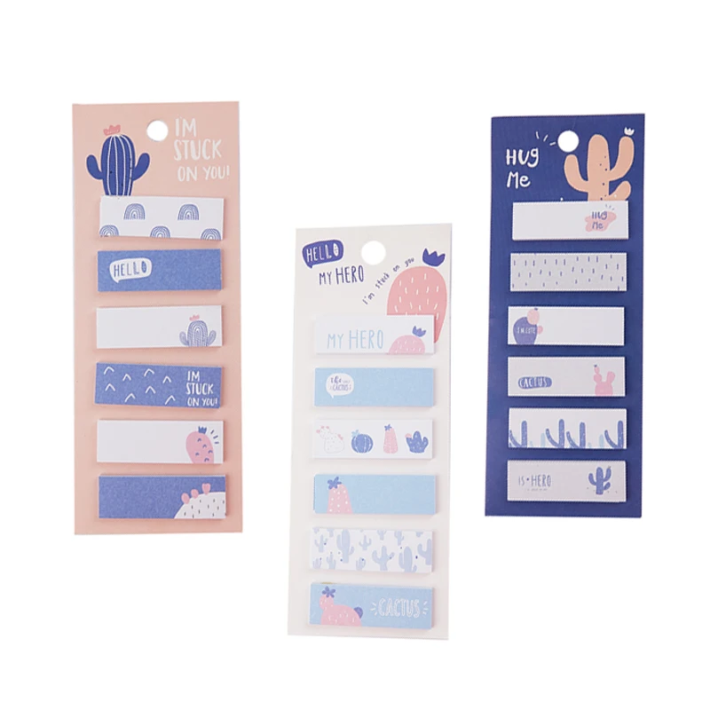 

1Pack Cactus Memo Pad Sticky Notes Notepads Student Stationery Office Supply